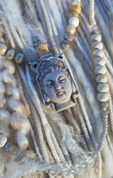 Quan Yin Buddhist dream catcher with genuine crystals (sku135) picture