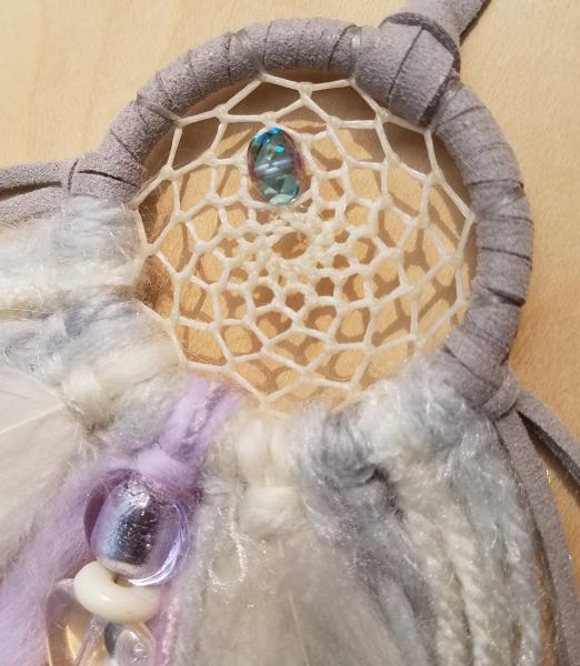 lavender + purple + blue + gray + cream dream catcher (sku382) picture