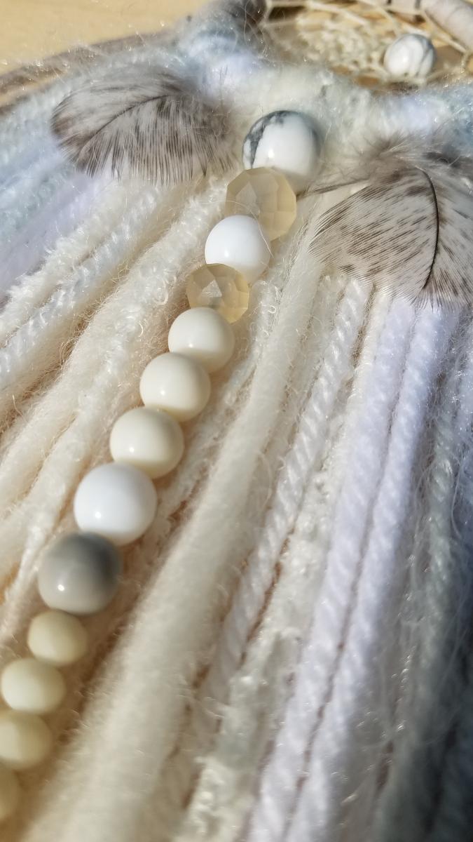 gray + white + cream + Howlite small dream catcher (sku223) picture
