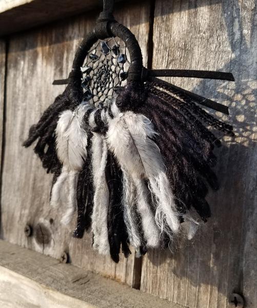 black + gray + small "shortie" dream catcher (sku525) picture