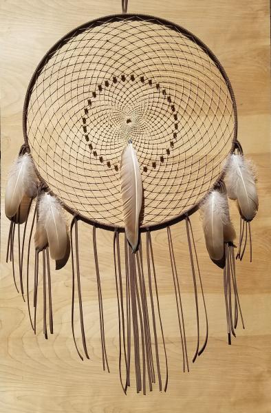 extra large dusty clay brown + Sandalwood dream catcher (sku490) picture