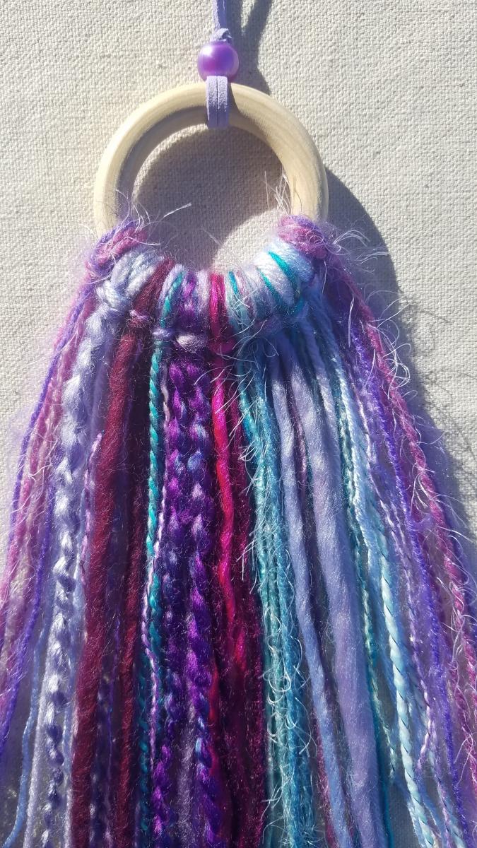 colorful purple + teal + magenta + maroon minimalist dream catcher (sku282) picture