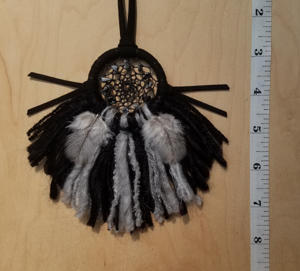 black + gray + small "shortie" dream catcher (sku525) picture