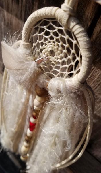 cream + red + Buddhist Mala dream catcher (sku141) picture