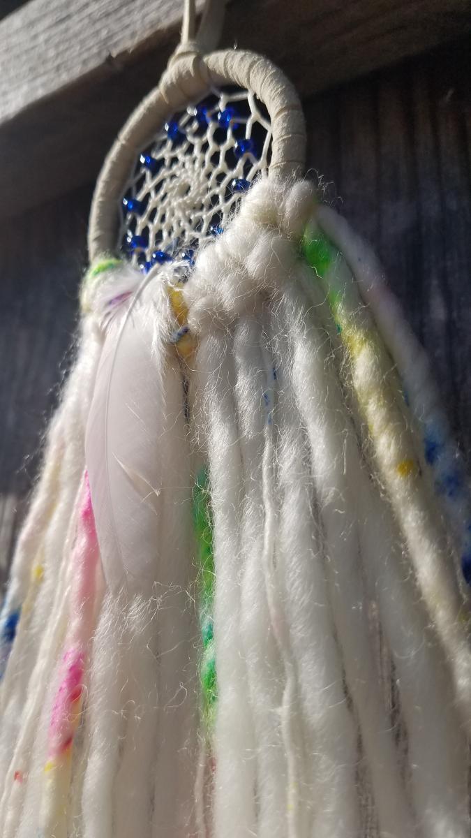 bright + soft + colorful cobalt blue dream catcher (sku356) picture