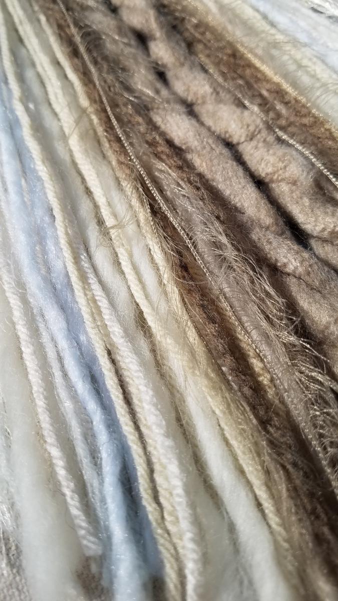 blue Kyanite + dusty brown + sky blue + creams dream catcher (sku340) picture