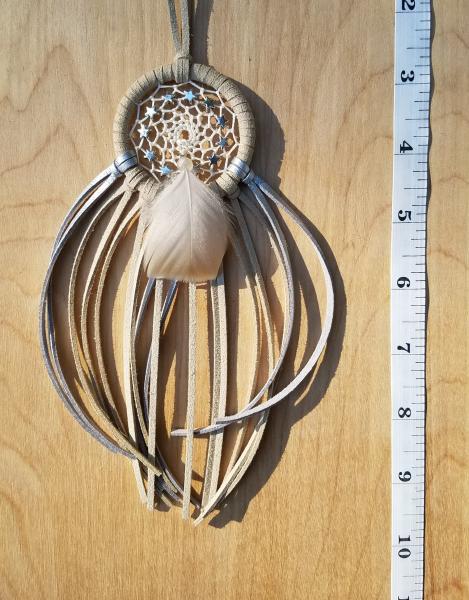 wheat + silver + stars small dream catcher (sku510) picture