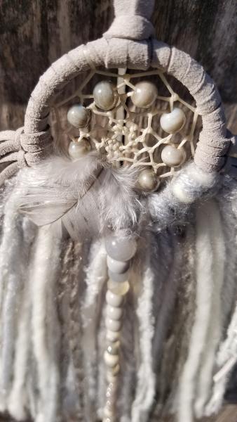 gray + white + cream + Howlite small dream catcher (sku224) picture