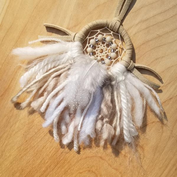 blue + cream + tan "shortie" dream catcher (sku330) picture