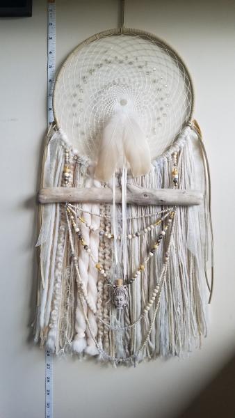 Quan Yin Buddhist dream catcher with genuine crystals (sku135) picture