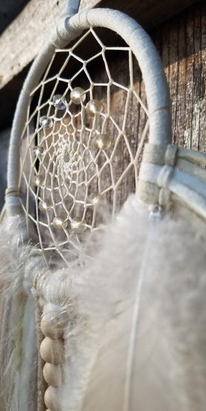 cream + genuine crystals dream catcher (sku526) picture