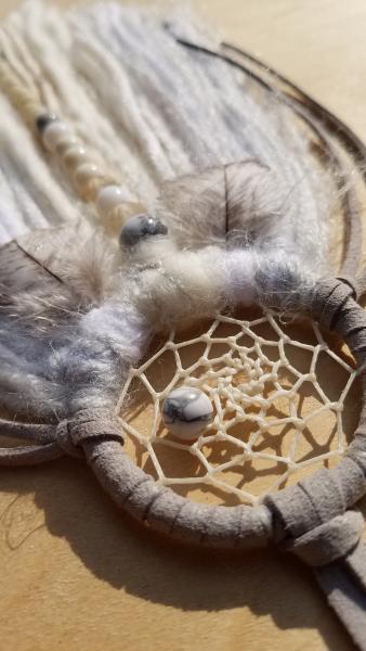 gray + white + cream + Howlite small dream catcher (sku223) picture