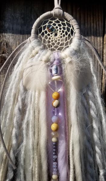 lavender + purple + blue + gray + cream dream catcher (sku382) picture