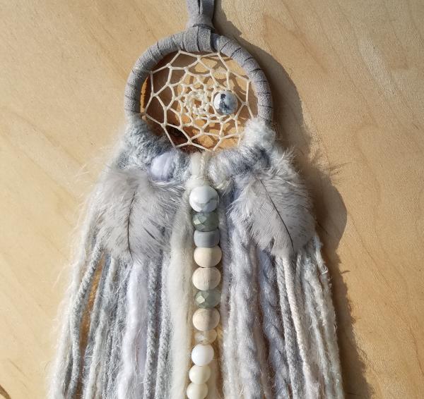 gray + white + cream + Howlite small dream catcher (sku222) picture