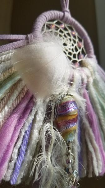 lilac + soft green + sparkly purple small "shortie"dream catcher (sku523) picture