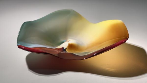 Blown glass platter