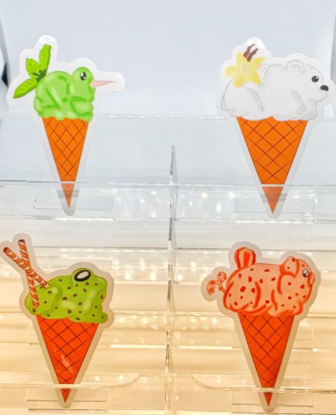 Vinyl Animal Ice Cream Stickers picture