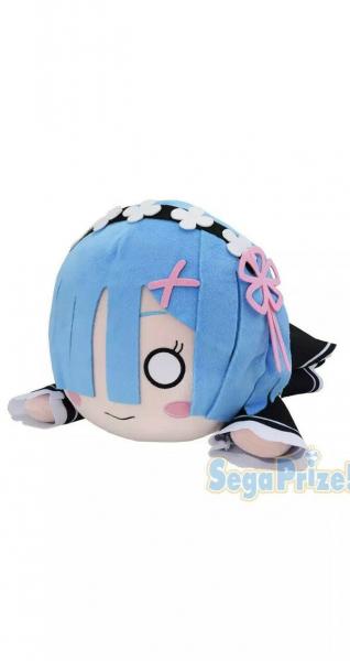 Sega Re Zero Anime Nesoberi Cute Jumbo Stuffed Plush Doll Maid Dress Rem SG8390