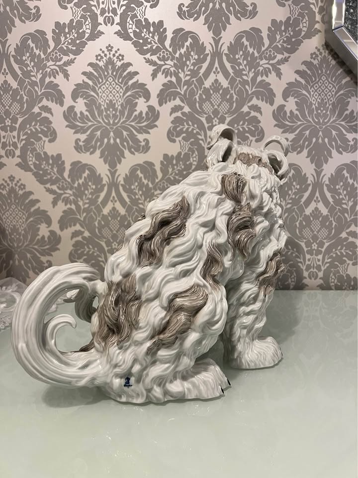 Porcelain Figurine Model Of Bolognese Dog picture