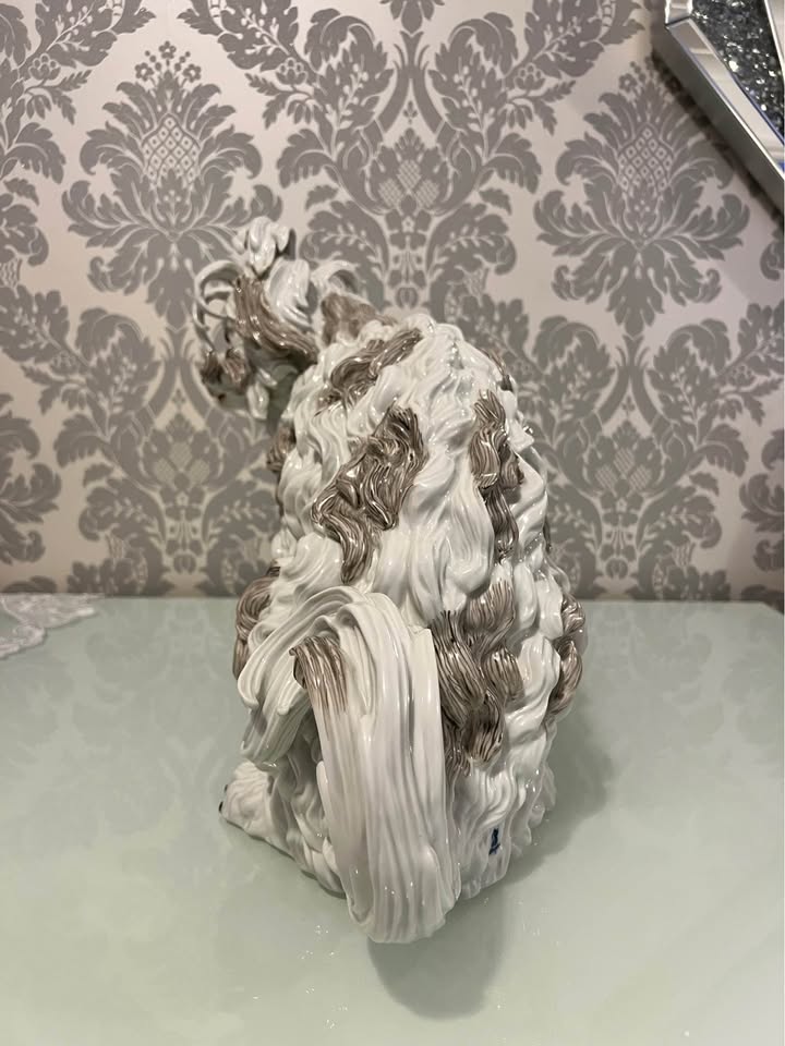 Porcelain Figurine Model Of Bolognese Dog picture