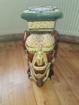 Vintage Hollywood Regency Elephant Garden Seat, Plant Stand & Side Table