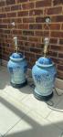 Vintage Blue & White Chinese Porcelain Ginger Jar Table Lamp