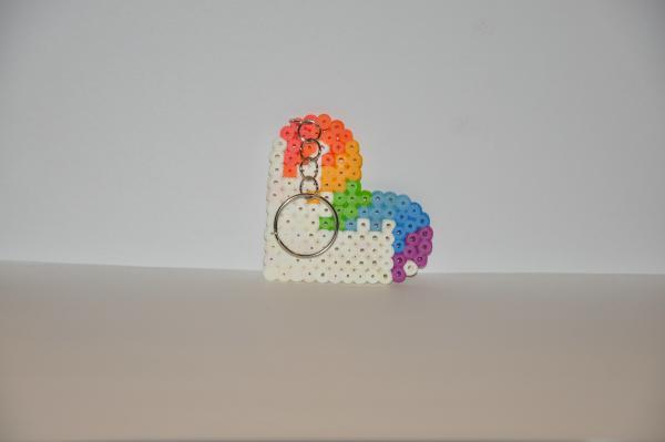 Heart Perler Bead Keychains