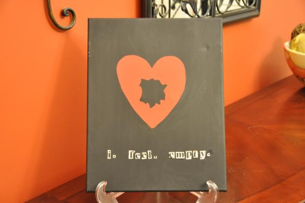 11x14 Broken Heart Canvas Art