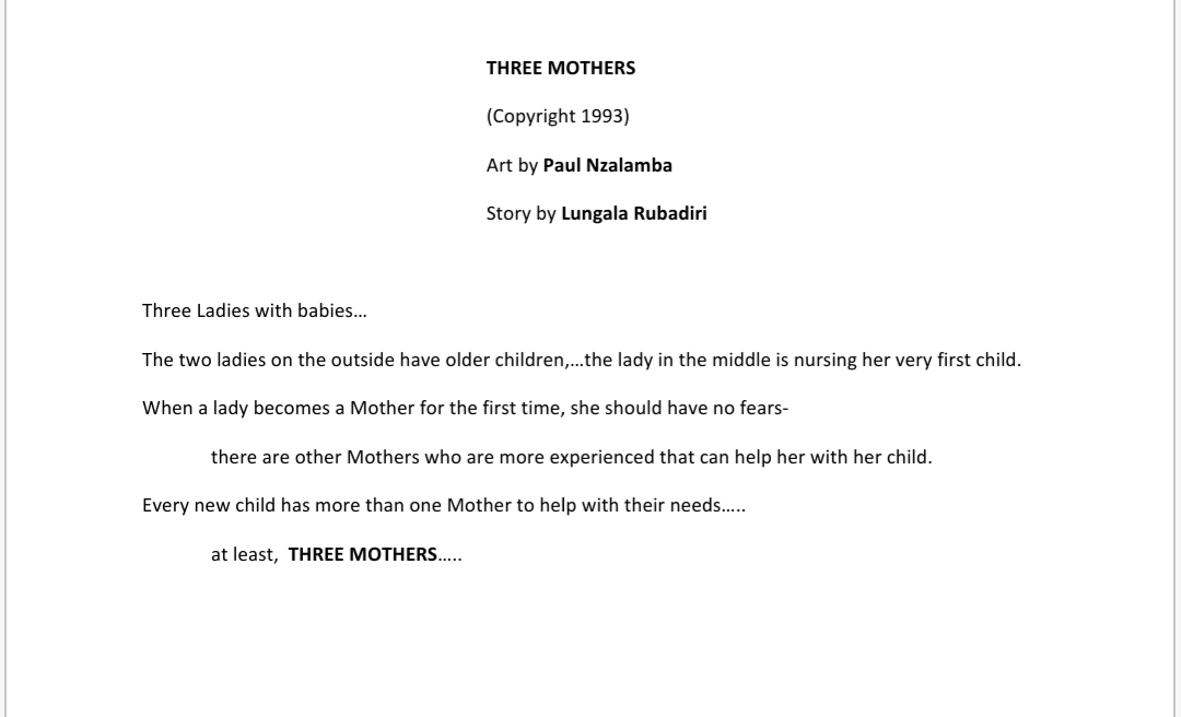 THREE MOTHERS picture