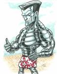 8.5x11 Colossus at the beach