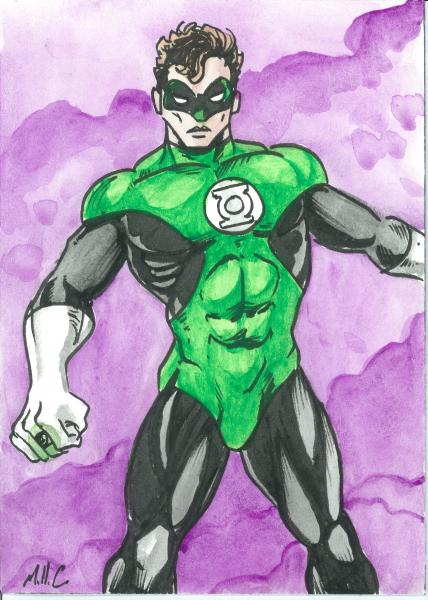 5x7 water color. Hal Jordan picture