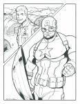 8.5x11 Captain America line art