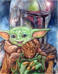 Grogu (Baby Yoda) & Friends 11x14 PRINT