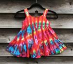 SIZE 2 Rainbow and Cherry Strata Girl's Gauzy Garden Dress