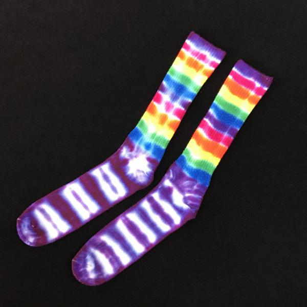 SIZE 11-13 Rainbow Bamboo Socks picture