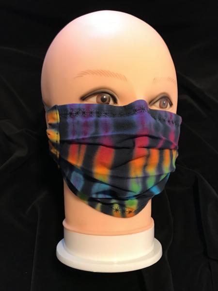 Rainbow And Black Strata Adjustable Mask picture