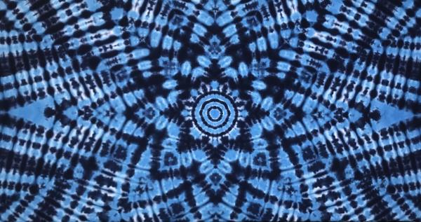 Baby Blue and Indigo Mandala Cotton Tapestry picture