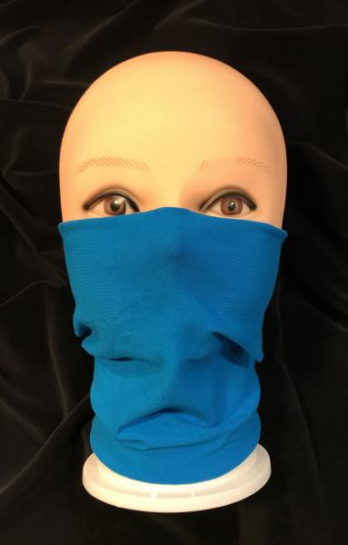 New Fall Accordion/Solid Turquoise 2 Piece Tie-On Mask picture