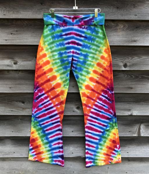 SIZE MEDIUM Women's Rainbow Zipper Yoga Pants picture