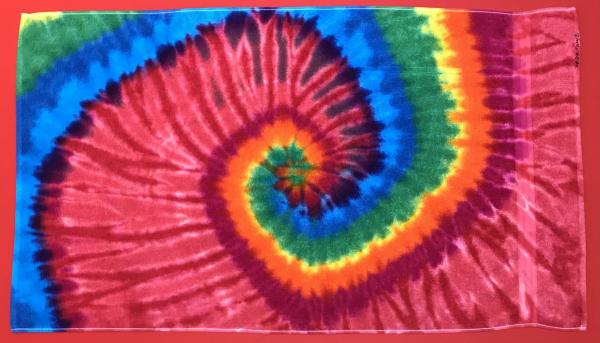 27" X 48" Rainbow and Cherry Cotton Terry Bathtowel picture