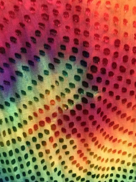 36" X 36" Dots Etched Rainbow Spiral Scarf picture