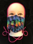 Rainbow And Black Strata Tye Dye Mary Love Mask