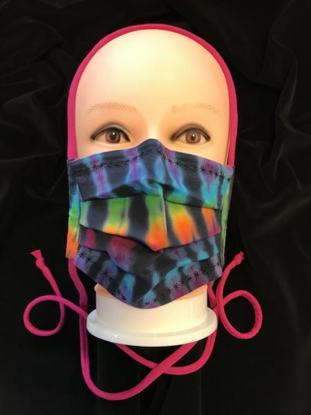 Rainbow And Black Strata Tye Dye Mary Love Mask