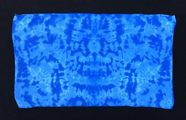 2-Tone Blue Krackle Light Rayon Circular Scarf picture