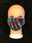 Rainbow And Black Strata Adjustable Mask