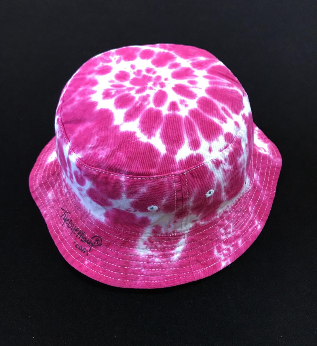 SIZE ADULT Deep Rose Spiral Cotton Bucket Hat picture