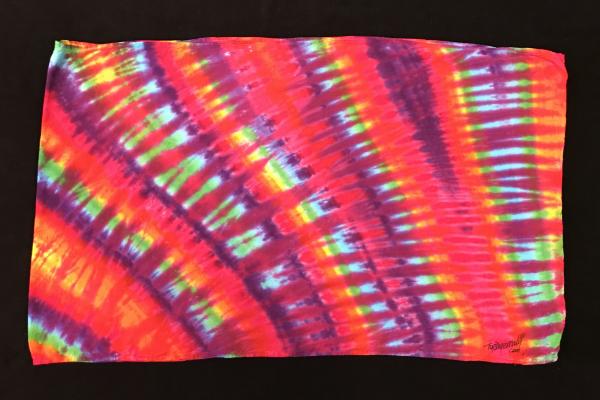 Rainbow and Rose Strata Light Rayon Circular Scarf