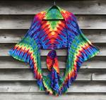 Rainbow Zipper Light Rayon Shawl