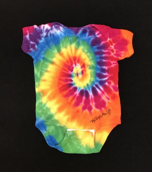 SIZE 6 Months Rainbow Spiral Baby Onesie