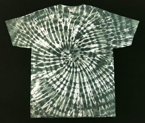 Size Large Sage and Evergreen Jellybean Spiral Classic Tee picture